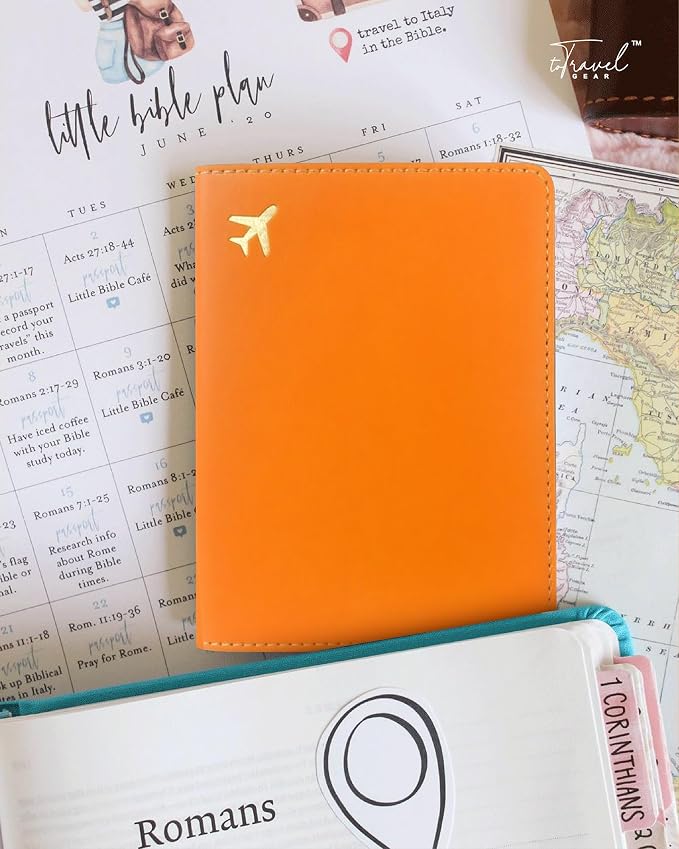 Passport Holder for Travel, RFID Blocking Waterproof PU Leather Travel Passport Cover Case Wallet