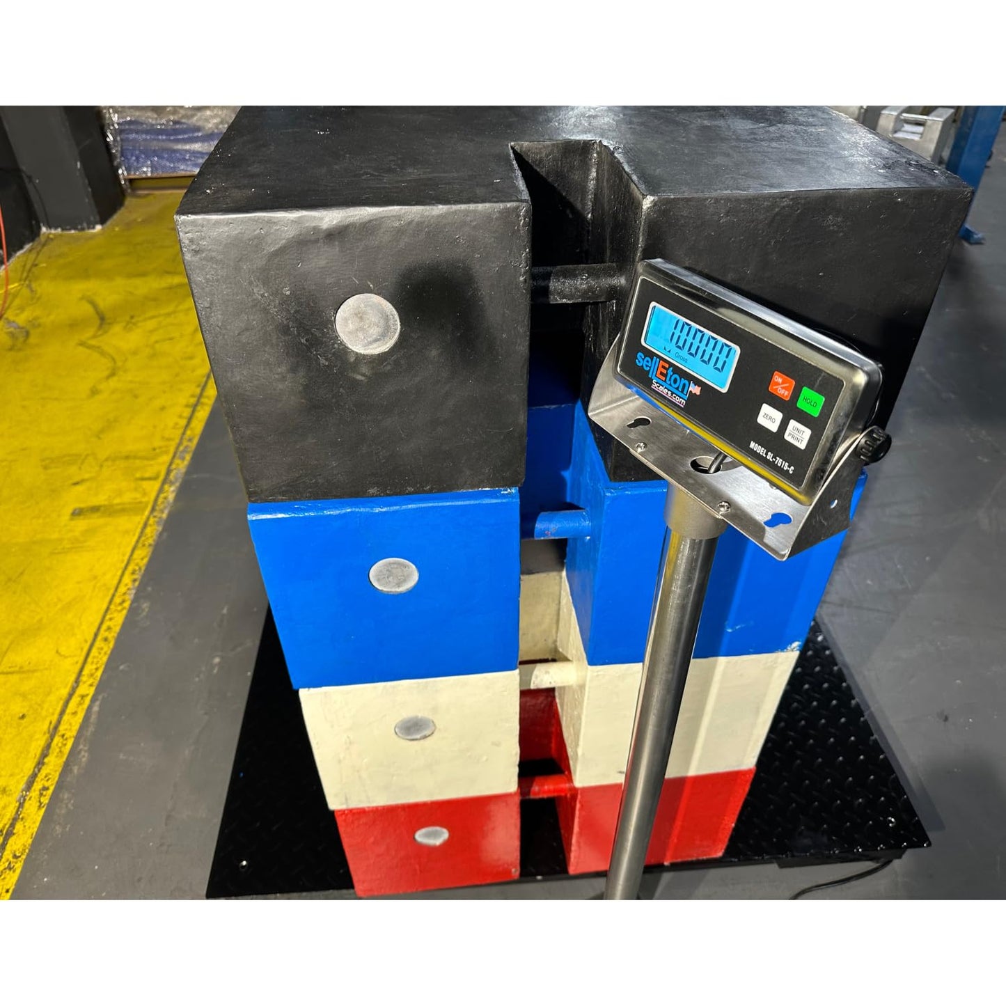SellEton SL-4040-1k-NN 40" x 40" Industrial Floor Scale l 1000 lbs x 0.2 lb l Warehouse Pallets
