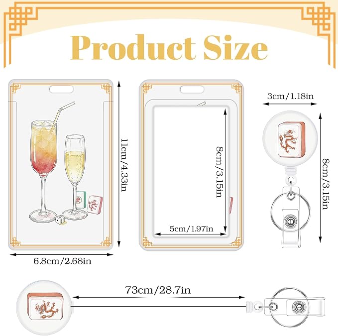 3 Set Badge Holder Retractable Reel ID Badge Holders with Clip Cute Name Badge Holders for Teacher Nurse Doctor Student Office Workers