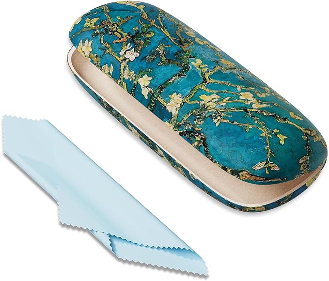 Eyeglasses Case, Portable Hard Shell Protective Case for Glasses, Eyeglass Holder Box for Women with Cleaning Cloth