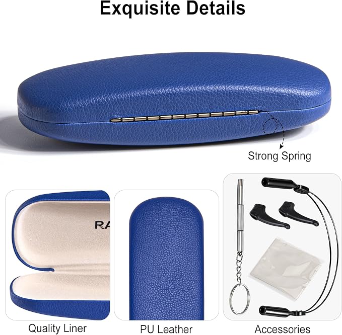 RayLove Unisex Hard Shell Eyeglasses Cases, Protective Case For Glasses