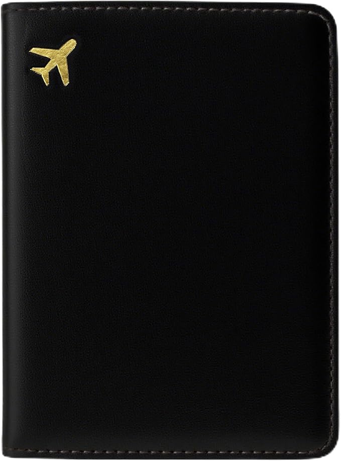 Passport Holder for Travel, RFID Blocking Waterproof PU Leather Travel Passport Cover Case Wallet