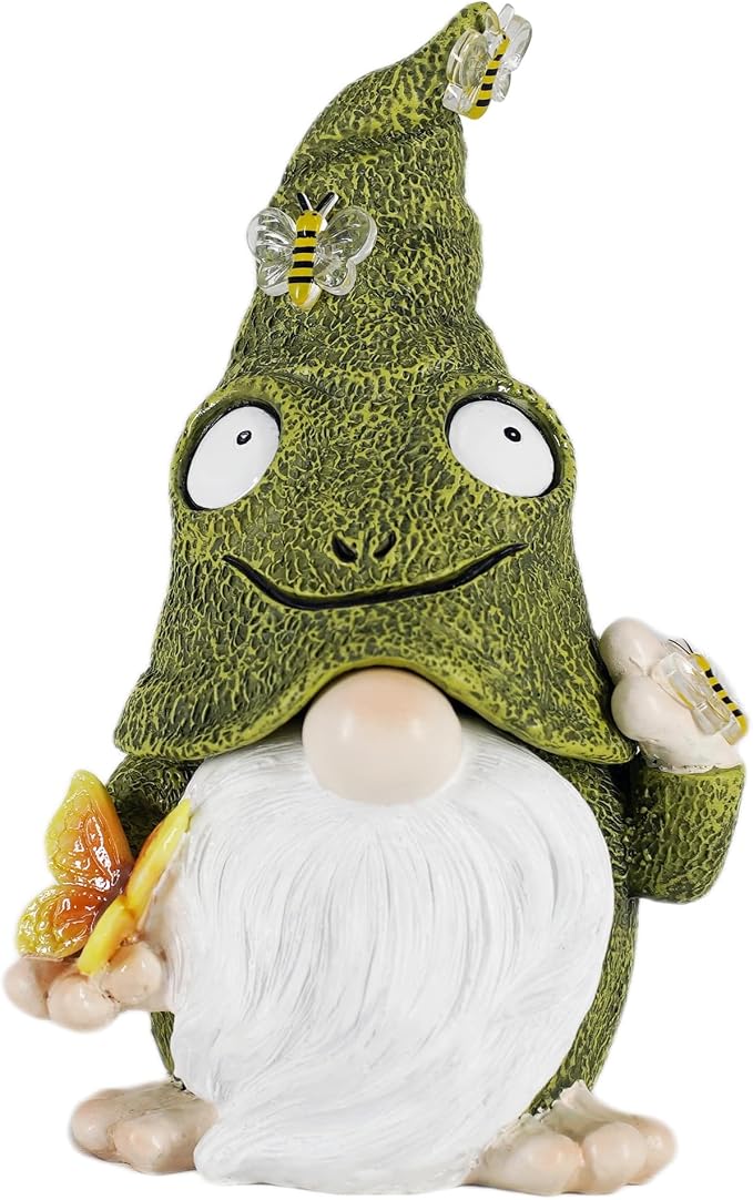 Key Hider Outdoor Garden Gnomes Statue Hide A Key Outside Gnome Figurine Decor for Yard Lawn Hidden Spare Key Holder Lock Box Green