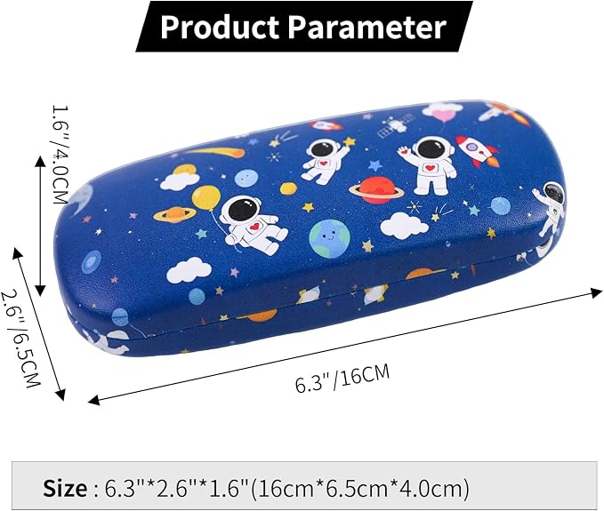 PERFECTSIGHT Hard Shell Eyeglasses Case, Kawaii Protective Glasses Case for Kids, Cute Eyeglass Case for Women Men Girls