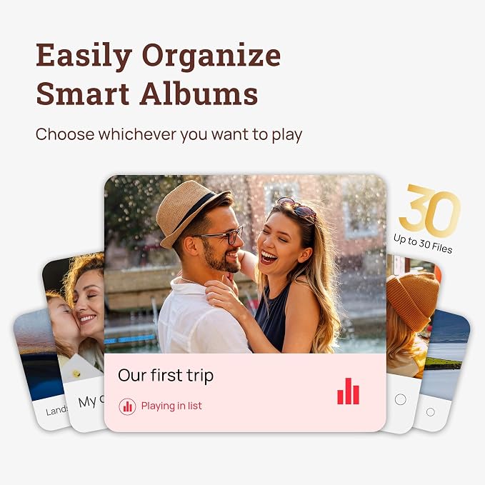 ARZOPA D10 Metal Digital Picture Frame Free Cloud Storage No Subscription 10.1" HD Anti-Glare Touchscreen Instant Photo & Video Sharing from Phone Ideal for Thoughtful Gifting Exquisite - Rose Gold
