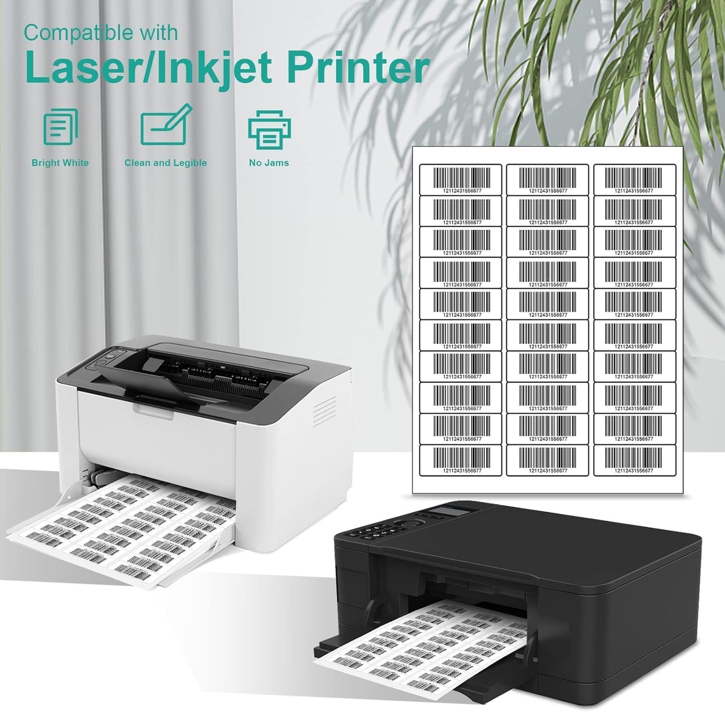 MFLABEL 1" x2-5/8 Address Labels - 6000 Premium Matte White Shipping Labels for Laser & Inkjet Printers (200 Sheets, 30 Labels/Sheet) + Free Fragile Stickers!