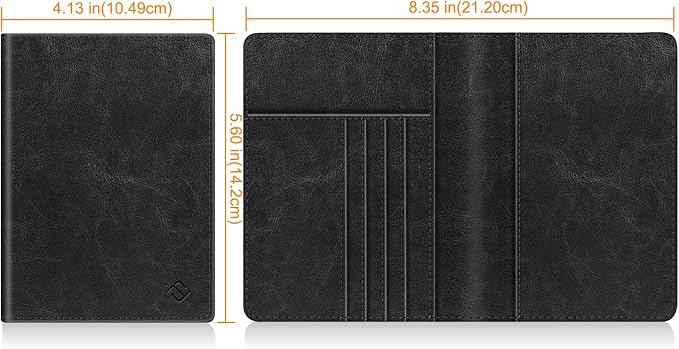 FINTIE Passport Holder, Slim Travel Wallet RFID Blocking Card Case Cover | Passport Cover Protector Essentials with Credit Card Slots, For Women/Men