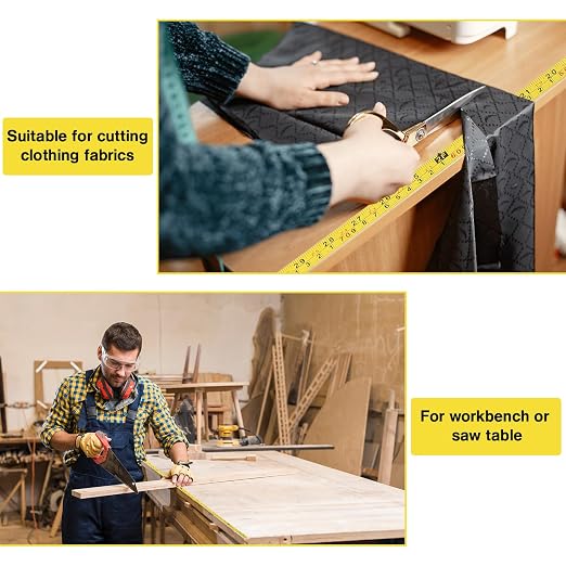 2 Pack Steel Self-Adhesive Measuring Tape Right to Left Reading, 78 Inches/200cm Imperial and Metric Ruler Tape, Workbench Ruler Adhesive Sticky Tape Measure for Woodworking Saw Drafting Table, Yellow