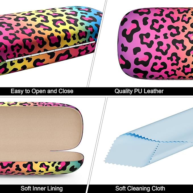 Eyeglasses Case, Hard Shell Protective Case for Glasses, Unisex for Women Men