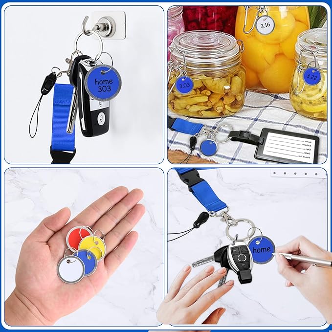 happyhbt Neck Lanyard with Release Buckle 4 Pack, Key Tags Rings Chain 4 Colors, for Phone,ID Badge Holder, Keys, Women Men Cruises Ships Nurse Doctor Office Gifts