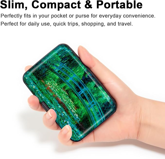 Credit Card Holder Small RFID Blocking Wallet Business Metal Slim Mini Aluminum Hard Case for Women Men