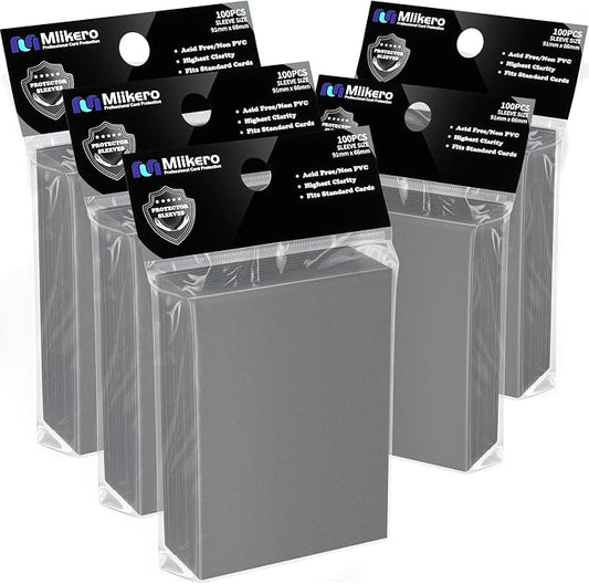 500 Count Card Sleeves, Matte Magic Card Sleeves, Smooth Shuffle & Tear Resistant, Fit for MTG, TCG, CCG (Silver)