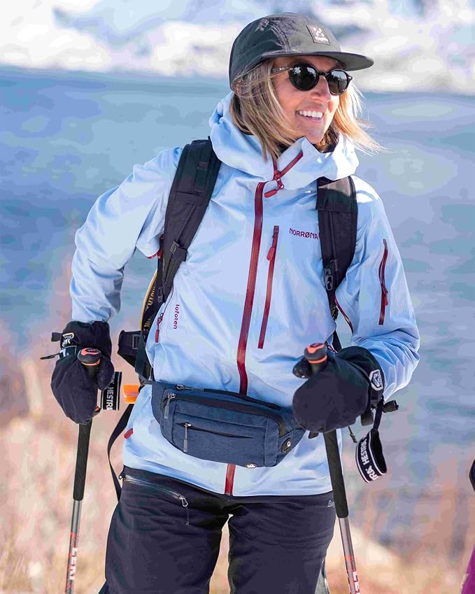 WATERFLY Small Fanny Pack Crossbody Lightweight Waist Bag for Woman Man | Adjustable extender strap, Slim compact, Water-resistant durable material, Breathable back pad, Multi-scene for travel, daily