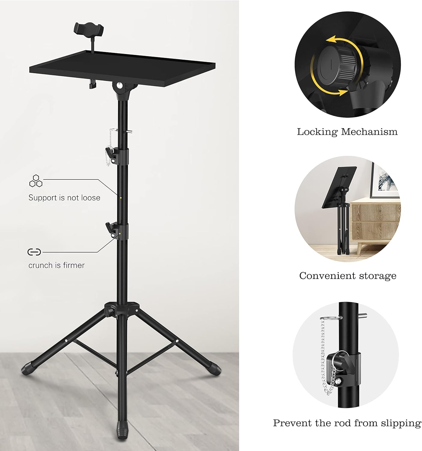 Projector Stand Tripod - Laptop Tripod Projector Stand Adjustable Height 22 to 47 Inch, Projector Tripod Stand, Tripod for Porjector, Projector Stand for Outdoor Movies