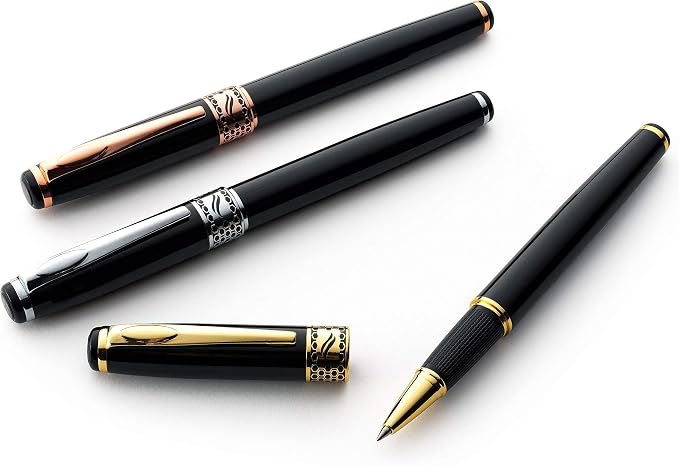 Special Supplies 3 Pack Weighted Pens for Hand Tremors, Low Dexterity, Poor Grip Strength, and Parkinson’s Patients, Storage Box and 3 Ink Refills Included