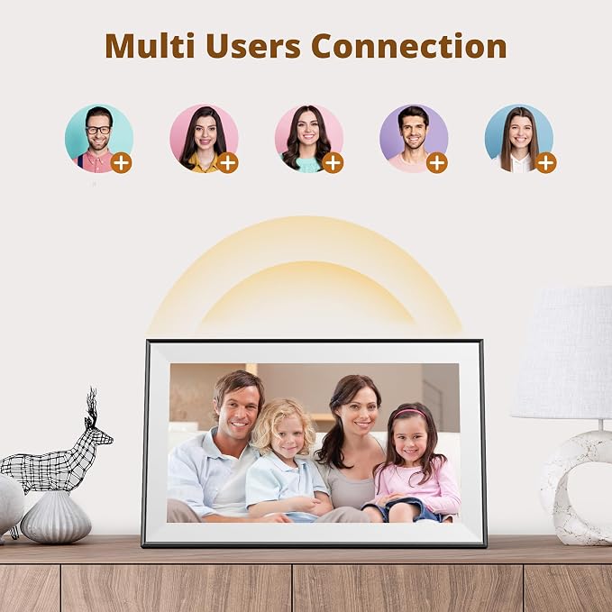 Dragon Touch Digital Picture Frame - 15.6 Inch WiFi Large Digital Photo Frame with 32GB Storage, FHD Touch Screen, Easy Setup to Share Photos or Videos Remotely via Vphoto App from Anywhere
