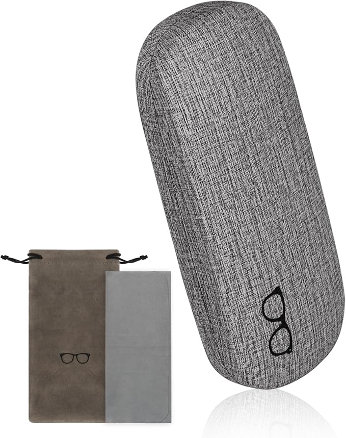 RayLove 3-Pack Hard Shell Eyeglasses Case Large Reading Glasses Hard Case