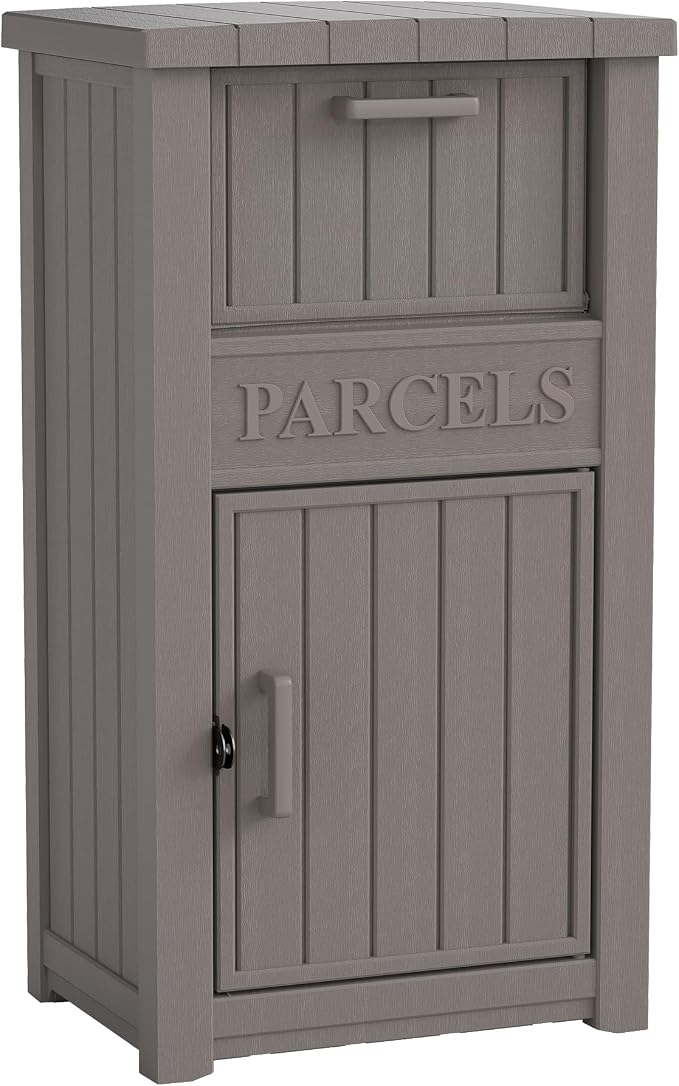 Package Delivery Box for Outside, Gray(60 Gallon no Sign)