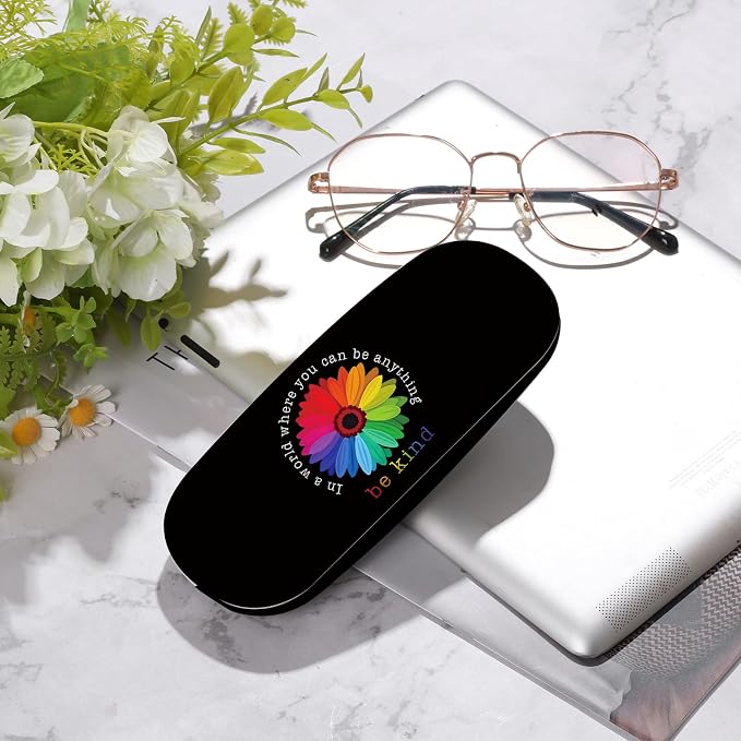 Glasses Case Hard Shell,Portable Protective Eyeglasses Case, Eyeglass Holder Box with Cleaning Cloth, for men women