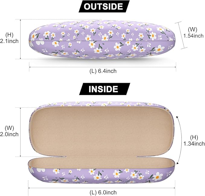 Eyeglasses Case, Hard Shell Protective Case for Glasses, Unisex for Women Men