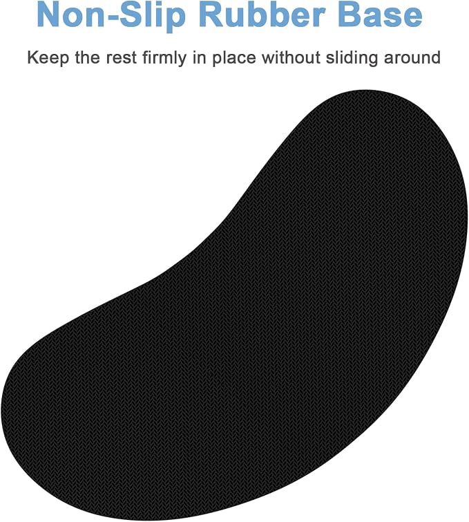 Dapesuom Mouse Wrist Rest, Cute Ergonomic Memory Foam Mouse Wrist for Computer Desk Mats Support, Hand Rest Pad Cushion for Gaming, Office, Laptop, Men, Women, Pain Relief & Easy Typing, Jet Black