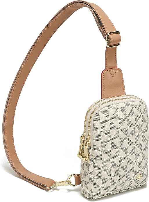 Anti Theft Crossbody Bag for Women, Small RFID Blocking Sling Purse with Zipper Lock for Travel, Vegan Leather