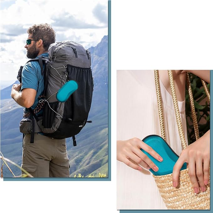 FINTIE Sunglasses Case, Hard EVA Shell Shockproof Sport Glasses Case with Metal Carabiner Travel Zipper Eyeglasses Holder