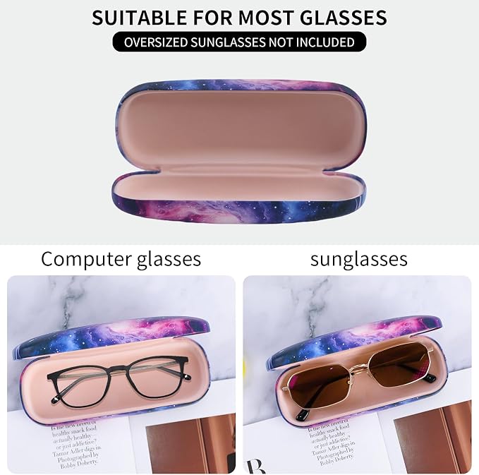 PERFECTSIGHT Hard Shell Eyeglasses Case, Kawaii Protective Glasses Case for Kids, Cute Eyeglass Case for Women Men Girls