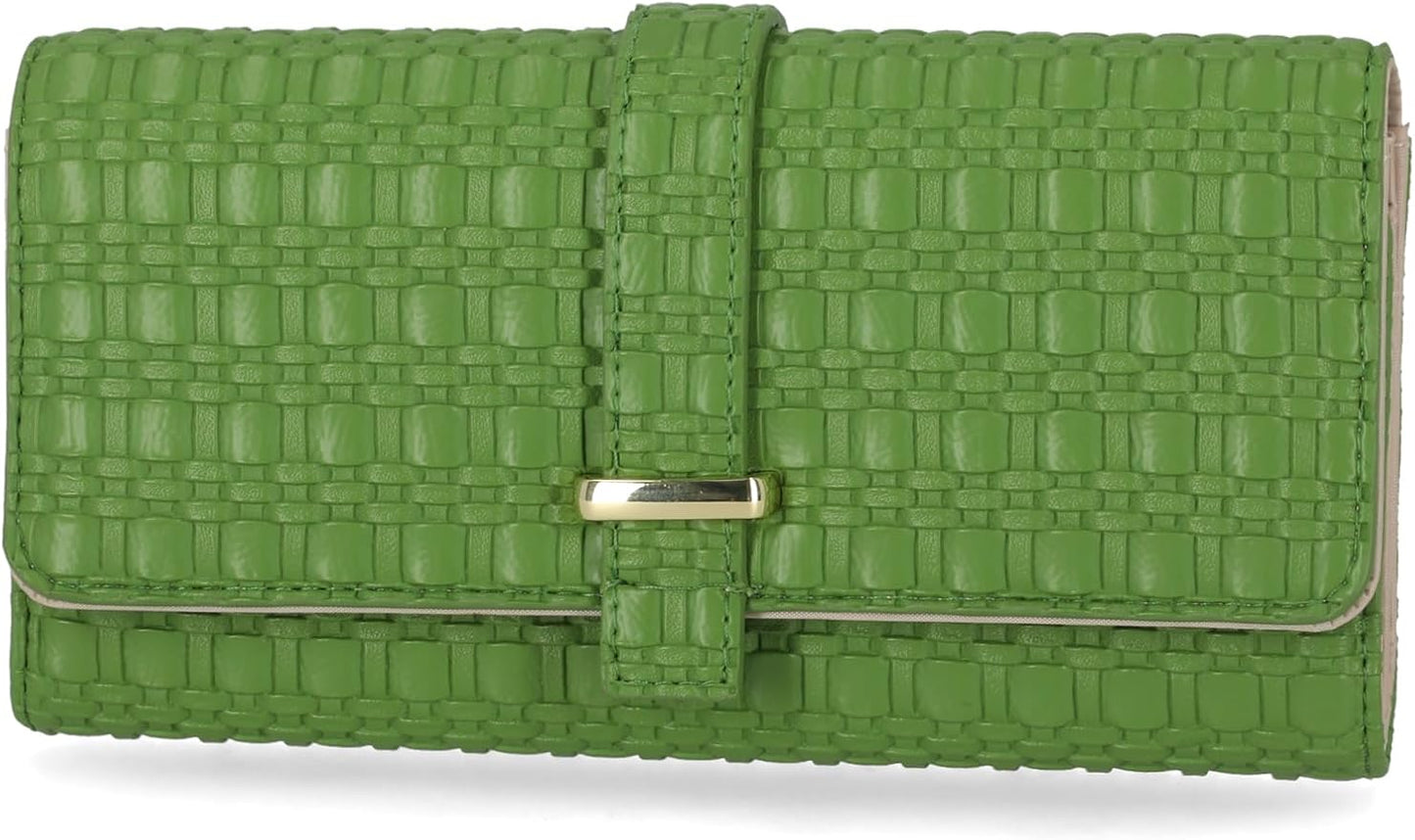 Mundi File Master Womens RFID Blocking Wallet Clutch Organizer With Change Pocket