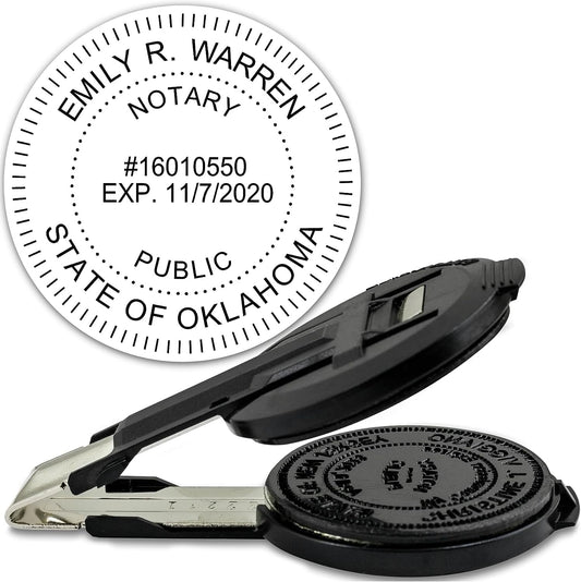 MaxMark Insert Only for Notary Seal Round Embosser for Oklahoma State