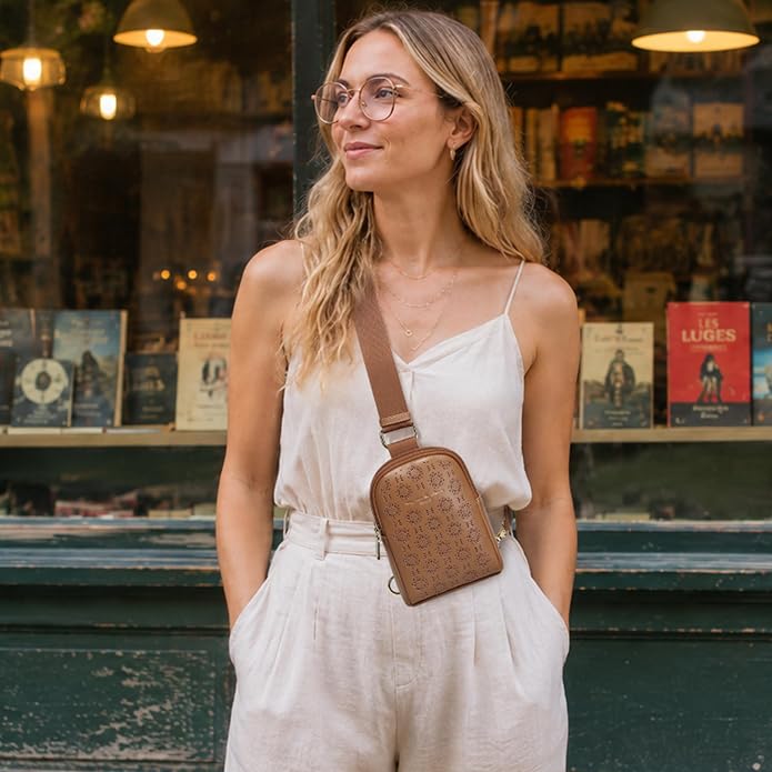 Lightweight Small Crossbody Sling Bag for Women | Mini Travel Purse,Multi-pocket with Card Slots,Durable Vegan Leather,Everyday Carry