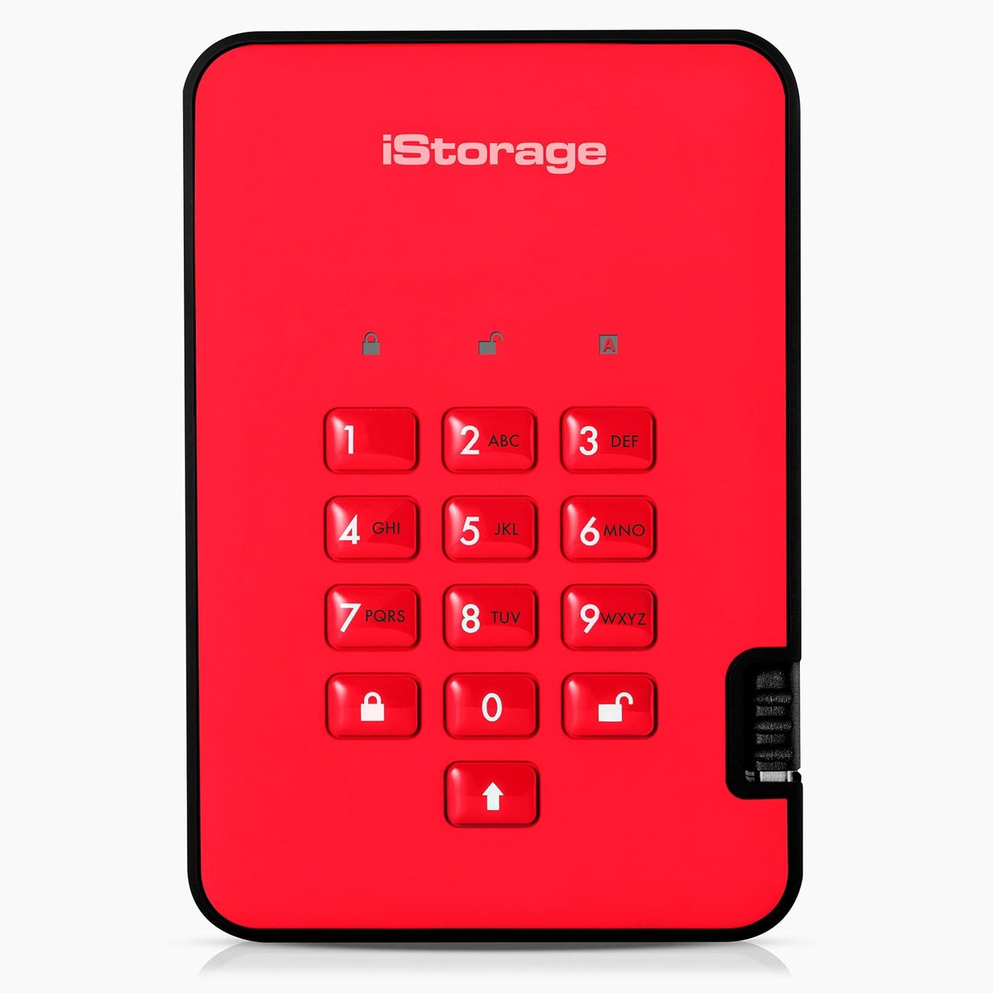 iStorage diskAshur2 HDD 500GB Red | Secure portable hard drive | Password protected | Dust & water resistant | Hardware Encryption