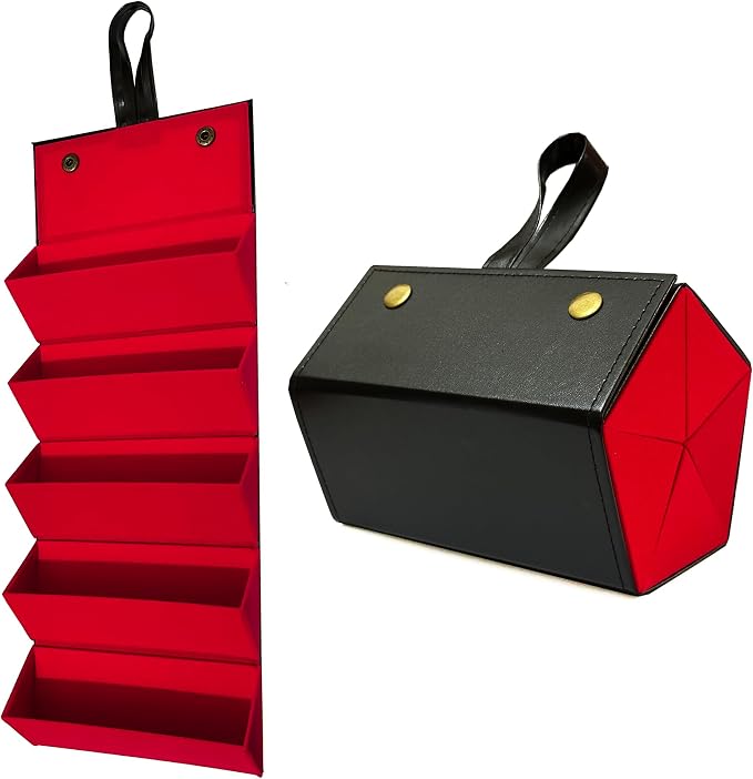 Longjet Sunglasses Organizer Travel Glasses Case 5 Slots Multiple Pairs Eyeglasses Storage Box Hanging Eyewear Holder