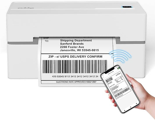 PeriPage Bluetooth Thermal Shipping Label Printer,Wireless 4x6 Shipping Label Printer for Shipping Packages,Support iPhone iPad Android Windows & Mac,Used for Amazon, Ebay,Shopify, Etsy, USPS.