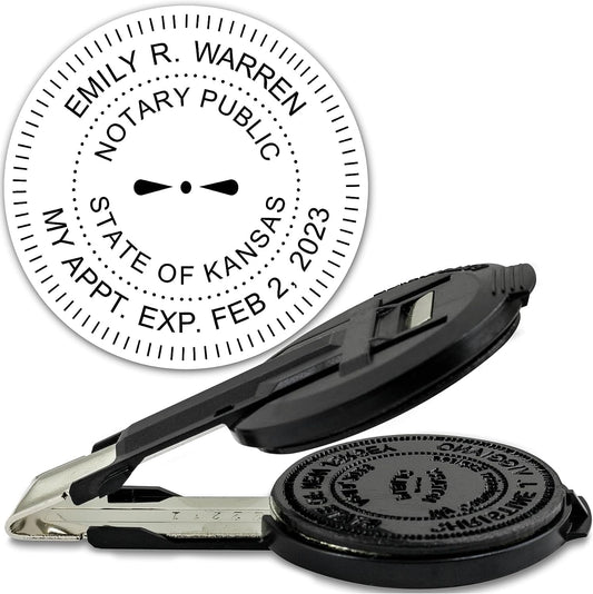 MaxMark Insert Only for Notary Seal Round Embosser for Kansas State