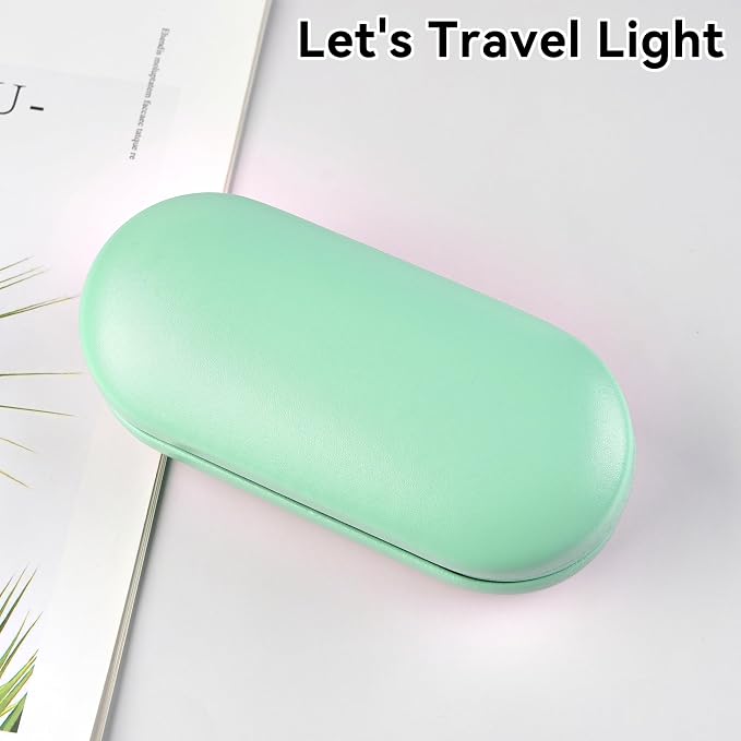 Eyeglass Case Double Sided Travel Size Portable Contact Lens Box 2 in 1 | Multifunction With Tool for Daily Outdoor Office