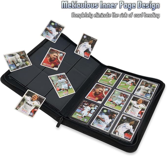 Trading Card Binder, Premium 9 Pocket Double Sided 540 Pocket PU Card Collection Binder, Collectible Trading Card Albums for MTG, TCG, Sport Card, Game Cards (Purple)