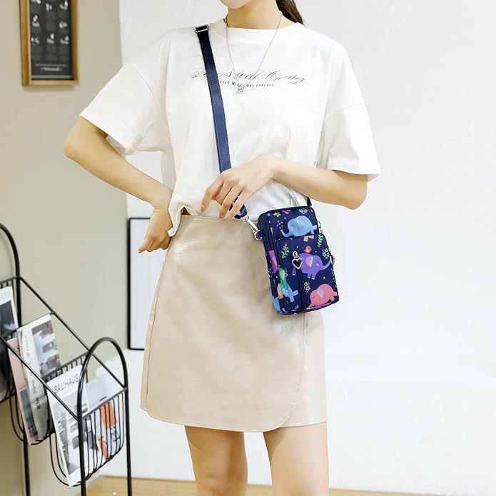 Small Crossbody Bag for Women - Mini Phone Purses with Crossbody Strap and Wallet - Nylon Arm Bag