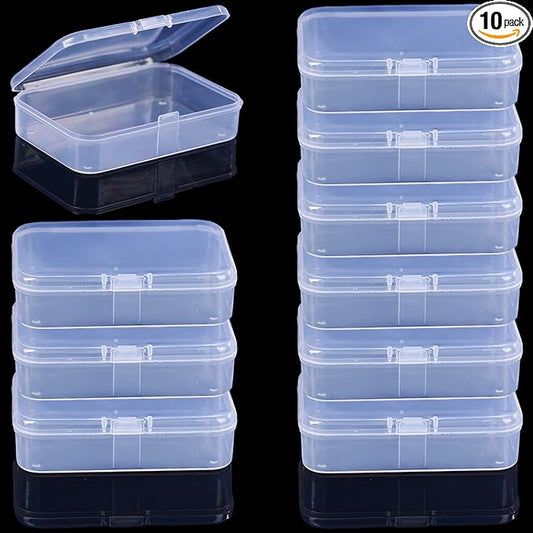 Clear Plastic Playing Card Boxes Snaps Closed Poker Gaming Playing Card Deck Cases Holder Plastic Storage Box Clear Trading Card Box Card Storage Organizer for Bank Business Card (10Pcs)