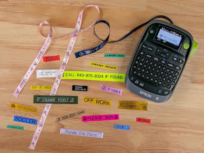 LABELWORKS Epson LW-PX300ADPT Industrial Label Maker for Office with Adapter – Sticker Labels, Magnetic Label Compatible, Only Uses 203 and 205 Shrink Tubes, Label Printer & Adapter