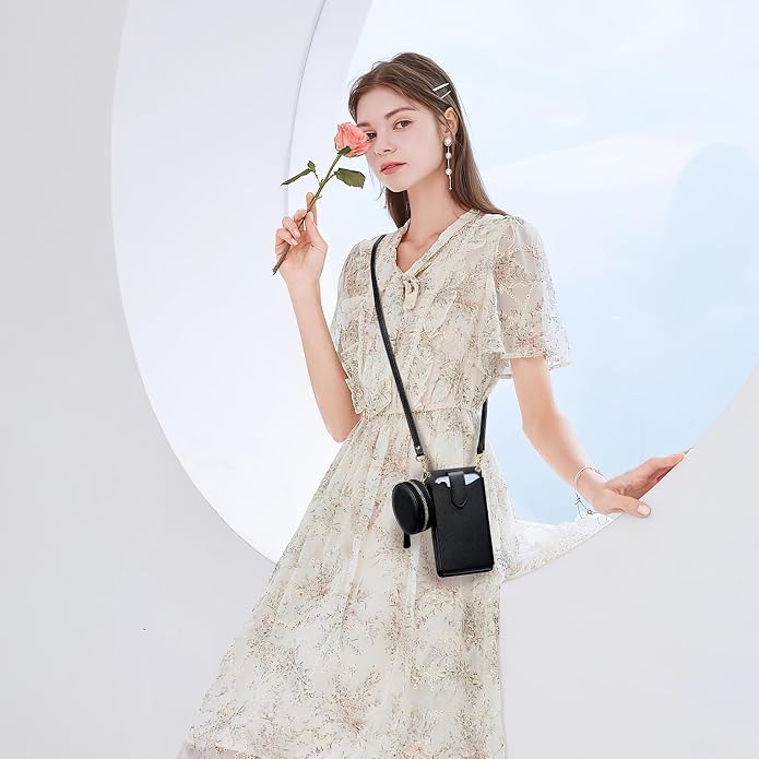 Peacocktion Small Crossbody Cell Phone Purse for Women, Lightweight Mini Small Crossbody Bags for Women with Card Slots