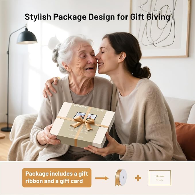 10.1" Smart WiFi Digital Picture Frame with 32GB Storage | Electronic Photo Frame with 1280 x 800 HD IPS Touch Screen Auto-Rotate for Wall/Tabletop, Gift for Woman,Mom, Dad, Wife