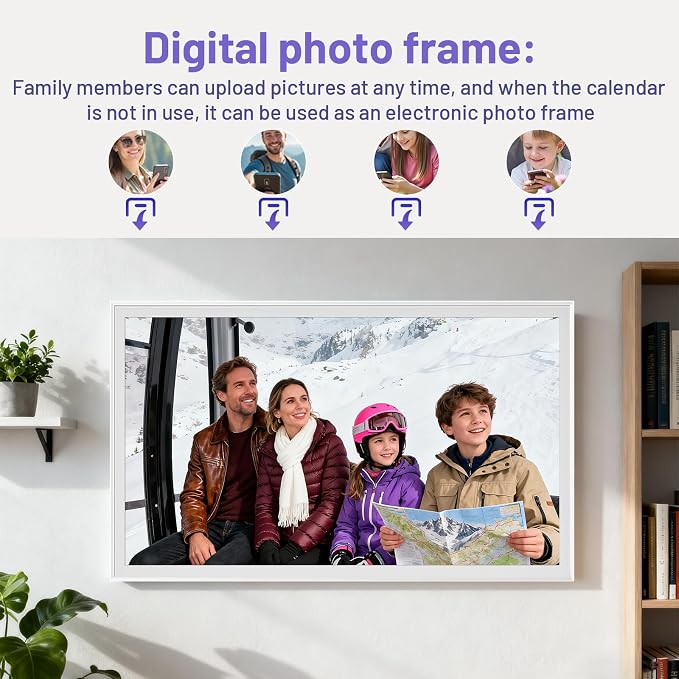 27 inch Smart Calendar Max, Digital Calendar & Chore Chart, Family Organizer with Interactive Touchscreen Display – Wall Mountable in Portrait or Landscape, Gifts for Women Men