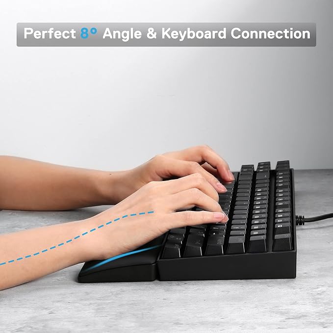 Redragon P036 Meteor M Computer Keyboard Wrist Rest Pad, Ergonomic Soft Memory Foam Wrist Support w/Anti-Slip Rubber Base, 80% 87 Keys TKL Size 14.13 x 2.87 in, 0.78 inch (20mm) Height, Black