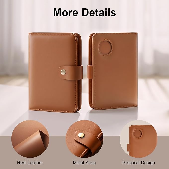 Travelambo Leather Passport Holder Cover Case, RFID Travel AirTag Wallet | Family Passport Wallet, RFID Blocking Credit Card Holder for Men & Women