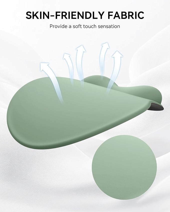 Mouse Pad with Wrist Rest for Desktop Large Ergonomic Mouse Mat(Sage Green) | 10.6''L x 9''W Size, Gel Wrist Support, Non-slip Base, Washable Surface, Laptop Mousepad