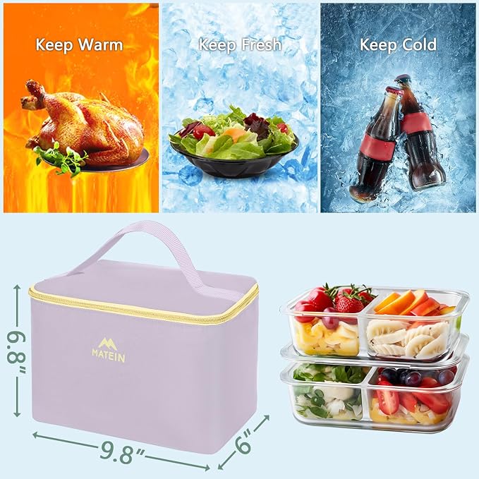 MATEIN Rolling Briefcase for Women, 15.6 Inch Rolling Work Bag with Wheels | Detachable Cart, with Insulated Lunch Box, Computer Bag, Rolling Briefcase for Nurse Work Business Office