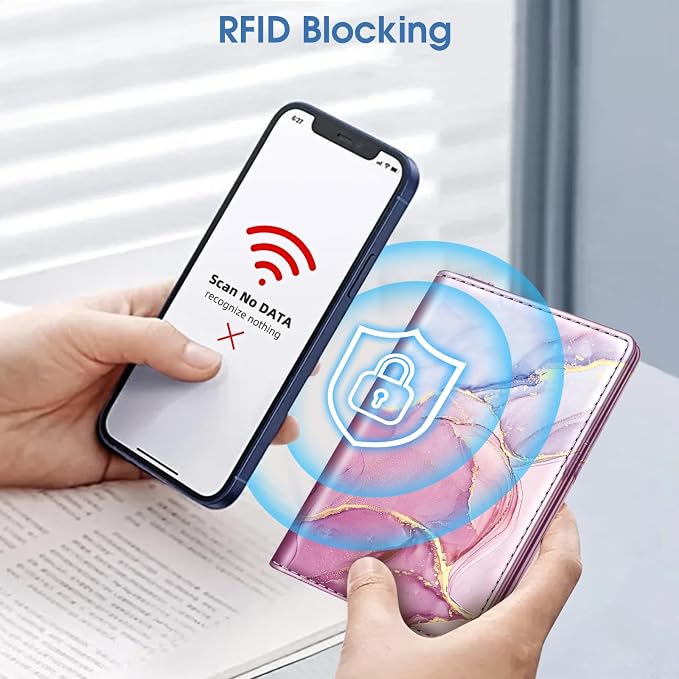 FINTIE Passport Holder with Airtag Holder, Slim Travel Wallet | RFID Blocking Passport Cover Protector Essentials with Credit Card Slots, Women/Men