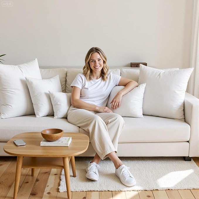 MIULEE 24x24 Euro Throw Pillow Insert for Couch Sofa Bed | Premium Virgin Filling, Soft Brushed Fabric, Decorative Pillow, Lumbar Back and Neck Support