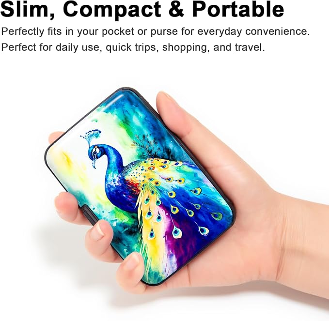 Credit Card Holder Small RFID Blocking Wallet Business Metal Slim Mini Aluminum Hard Case for Women Men